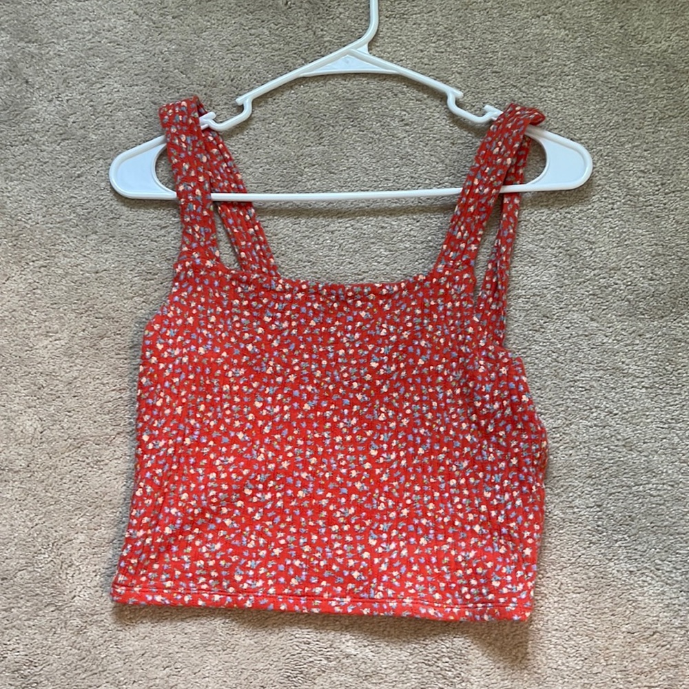AE Red Crop Top